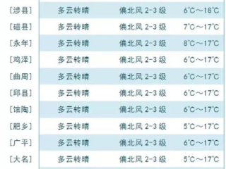 魏县天气（魏县天气40天）